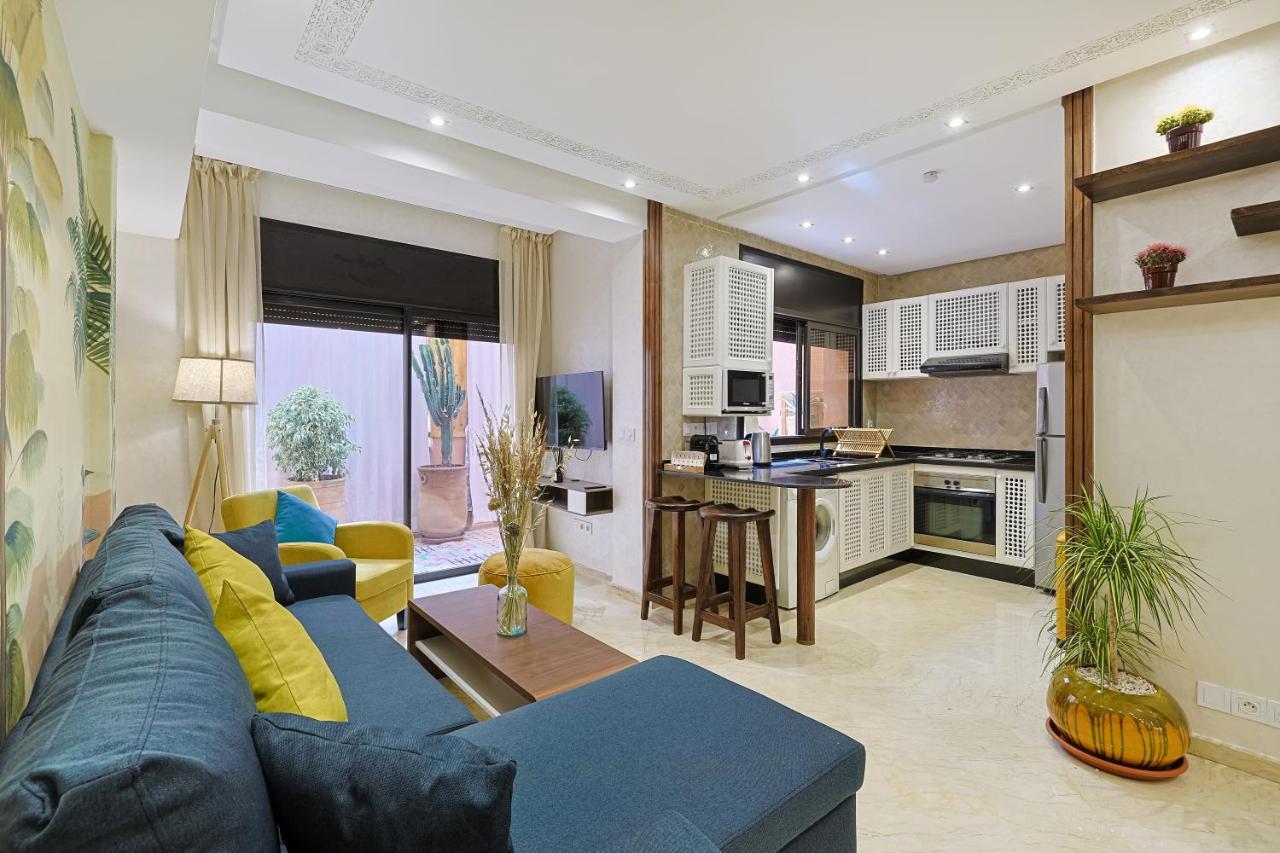 Oasis - Appartement Authentique A Gueliz マラケシュ エクステリア 写真