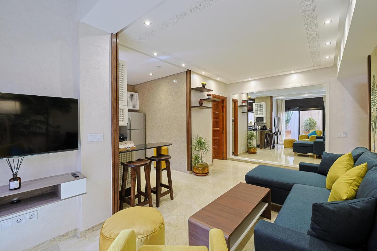 Oasis - Appartement Authentique A Gueliz マラケシュ エクステリア 写真