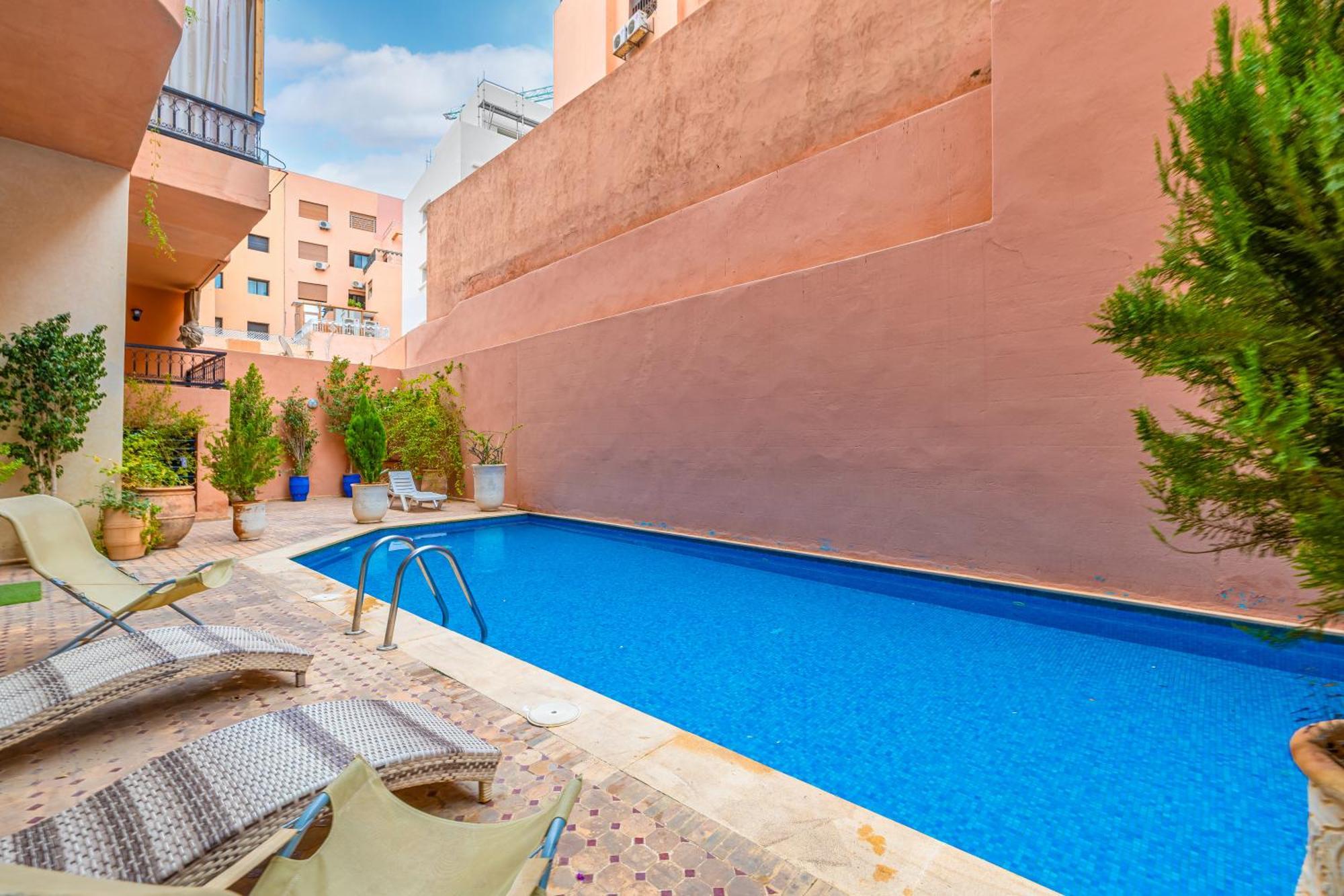 Oasis - Appartement Authentique A Gueliz マラケシュ エクステリア 写真